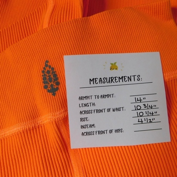NWT!! FREE PEOPLE FP Movement Free Throw Shorts Burning Up Orange X-Small - Picture 15 of 16